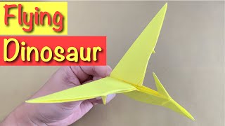 ORIGAMI DINOSAUR FLYING PTERODACTYL [upl. by Leonard]