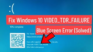 Fix Windows 10 VIDEOTDRFAILURE nvlddmkmsys Blue Screen Error Solved [upl. by Royall520]