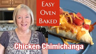 Easy OVEN BAKED Chicken Chimichanga for 2 to 4 Recipe [upl. by Dranal]