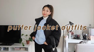 STYLING PUFFER JACKETS  CASUAL AND COMFY WINTER OUTFITS [upl. by Raimund]