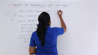 Derivation of Transfer Function from State Model [upl. by Suolevram]