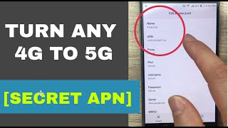 Secret APN that converts 4G to 5G on any network  Increase 4G Speed [upl. by Cavanagh]