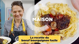 Recette boeuf bourguignon facile [upl. by Wolliw410]