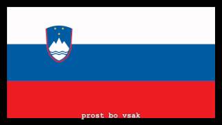 National Anthem of Slovenia Instrumental with lyrics [upl. by Nered252]