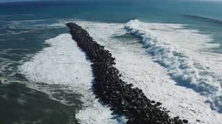 Port San Luis Harbor  Breakwater Monster Waves [upl. by Ernest]