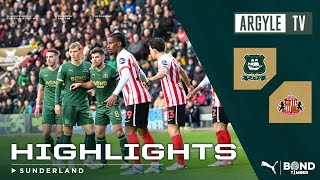 Plymouth Argyle v Sunderland highlights [upl. by Corvese79]