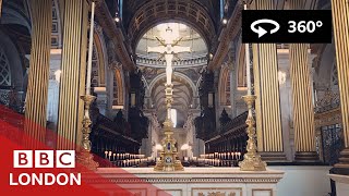 360° Video Inside St Pauls Cathedral  BBC London [upl. by Epoh512]