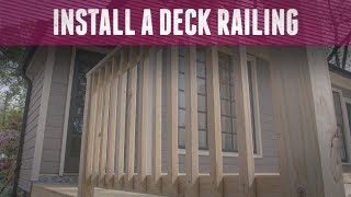 How to Install a Deck Railing  DIY Network [upl. by Riehl]