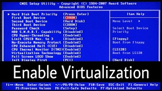 How to Enable Virtualization in BIOS windows 10 hp laptop [upl. by Coppins445]