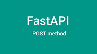 FastAPI  POST method example using pydantic amp uvicorn  FastAPI for Beginners [upl. by Middle713]