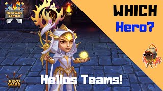 Hero Wars  Which Heroes to Level Helios Teams [upl. by Adlen]