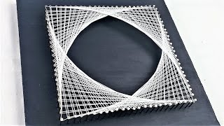 String Art  How to do geometric triangles [upl. by Kwapong493]