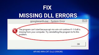 Fix apimswincrtruntimel110dll file missing error [upl. by Demetra87]