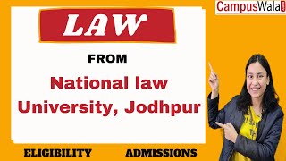 National law University Jodhpur  NLU  Admissions  Placements  LAW  Fees [upl. by Libyc]