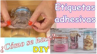 Como hacer tus propias Etiquetas Adhesivas Fácil y rápido Método casero DIY [upl. by Maris952]