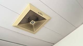 Intriguing install of Jinling exhaust fans and small ceiling vents in a hallway [upl. by Colb]