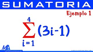 Sumatoria  Notación sigma  Ejemplo 1 [upl. by Shepard]