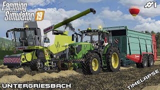 Moving to new farm and harvesting  Animals on Untergriesbach  Farming Simulator 19  Episode 1 [upl. by Rutherfurd]