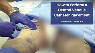 How to Perform a Central Venous Catheter Placement  The CadaverBased EM Procedures Online Course [upl. by Redwine]