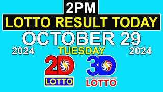 2pm Draw Lotto Result Today October 29 2024 PCSO [upl. by Zenda565]