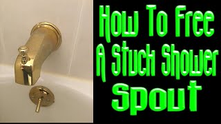 How To Free A Stuck Shower Faucet Spout [upl. by Yentruocal]