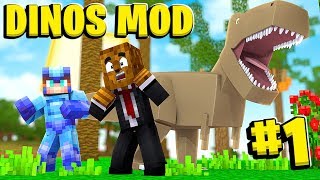 A New Beginning In Dino Land  Minecraft Jurassicraft Dinos Modpack Episode 1  JeromeASF [upl. by Finnie]