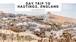 DAY TRIP TO HASTINGS ENGLAND  Hastings Old Town  Hastings Beach  Twittens  Hastings Castle [upl. by Piane326]