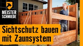 Sichtschutz bauen mit Zaunsystem  HORNBACH Meisterschmiede [upl. by Blair]