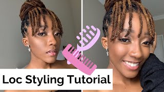 Quick and Easy Loc Style I Locs Styles for Women I Loc Tutorial I Miss Kobeli [upl. by Williams]