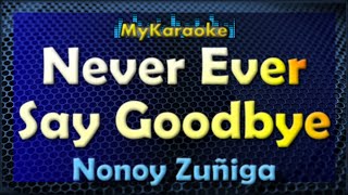 Karaoke  NEVER EVER SAY GOODBYE  in the style of Nonoy Zuñiga [upl. by Mccahill748]