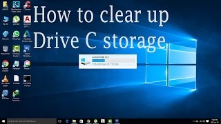 How to clear up Drive C storage on Windows 10 2016 updated [upl. by Jill]