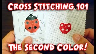 Learn How CrossStitching 101 The Second Color [upl. by Repsac]