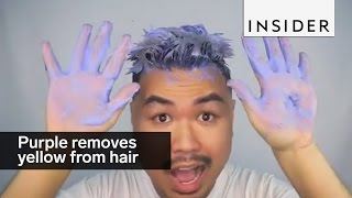 Purple Shampoo Removes Brassy Yellow Tones [upl. by Annawat]