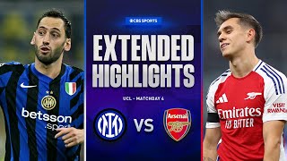 Inter vs Arsenal Extended Highlights  UCL League Phase MD 4  CBS Sports Golazo [upl. by Ahens]