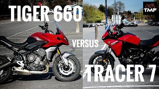 Triumph Tiger 660 v Yamaha Tracer 7  Comparison Review [upl. by Nadaba]