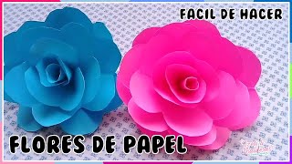 Flores de papel Facil de hacer [upl. by Gorlicki]